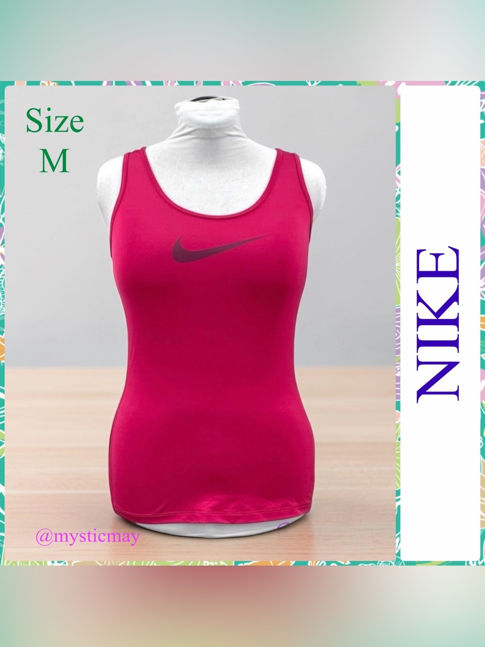 Women’s NIKE Pro Cool Dri-Fit Training Tank Top Size M in Dark Pink / Burgundy